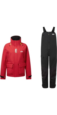 2026 Gill OS3 Coastal Cruising Sailing Suit OS34JWOS33TW - Rød / Black