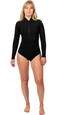 2026 Gul Dame Yulex Luna7 2mm Front Zip Springsuit Våddragt Med Lynlås LA4304-BKBK - Black