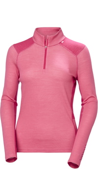 2026 Helly Hansen Dame Lifa Merino Midvægt 1/2 Zip 49377 - Hot Pink
