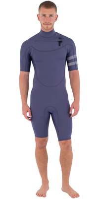 2026 Hurley Mens Air 2/ 2mm Chest Zip Shorty Våddragt MSS0013252 - Destroyer