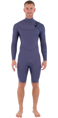 2026 Hurley Herre Air 3/2mm Langærmet Chest Zip Shorty MSS0013203 - Destroyer