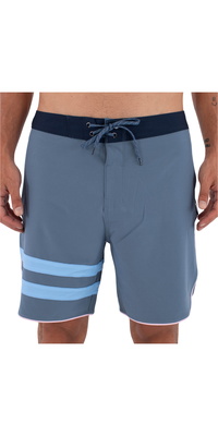 2026 Hurley Herre Phantom Eco Block Party Solid 18 Boardshorts HSP26MMBS07158 - Grey Teal