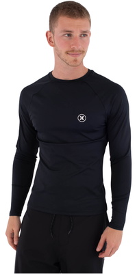 2026 Hurley Herre Slim Fit Icon Circle Langærmet Lycra-vest MLEU00008 - Black