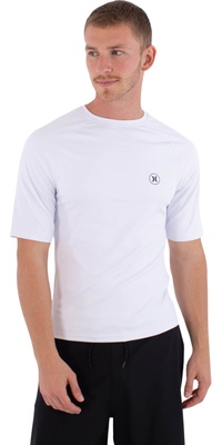 2026 Hurley Herre Slim Fit Icon Circle Kortærmet Lycra-vest MLEU00003 - White