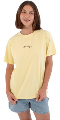 2026 Hurley -T-shirt Til Kvinder Med Skrift WTSEU00029 - Macadamia