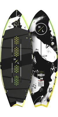 2026 Hyperlite Broadcast Wakesurfer Board H26BC.1 - Black / Grøn / Gul