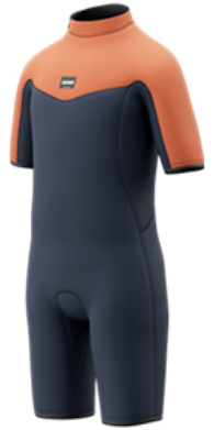 2026 Mystic Toddler Star 3/2mm Back Zip Shorty Våddragt 35000.260056 - Navy / Orange