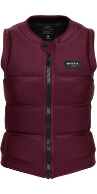 2026 Mystic Kvinder Star Front Zip Wake Impact Vest 35005.240246 - Oxblood Red