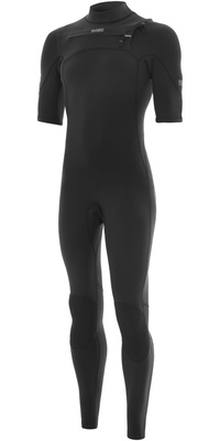 2026 Nyord Herre-våddragt Solu Yulex 2/ 2mm , Kortærmet Chest Zip Fl SOLM22SSF001 - Black