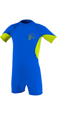 2026 ONeill Junior Basic Skins UV-dragt 5712B  Pacific / Lime / White