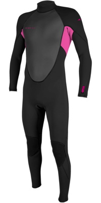 2026 ONeill Junior Reactor -2 3/2mm Back Zip Våddragt 5044B - Black / Berry