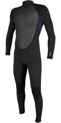 2026 ONeill Junior Reactor -2 3/2mm Back Zip Våddragt 5044B - Black / Slate
