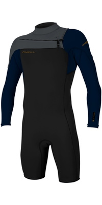 2026 ONeill Herre Hammer 2mm Chest Zip Langærmet Springsuit-våddragt 4928 - Black / Abyss / Graphite