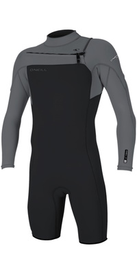 2026 ONeill Herre Hammer 2mm Chest Zip Langærmet Springsuit-våddragt 4928  Hærdet Stål / Smoke / Smoke