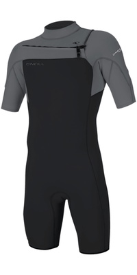 2026 ONeill Herre Hammer 2mm Chest Zip Shorty Våddragt 4927  Hærdet Stål / Smoke / Smoke