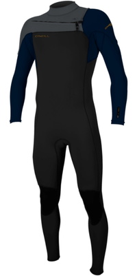 2026 ONeill Herre Hammer 3/2mm Chest Zip Våddragt 4926 - Black / Abyss / Graphite