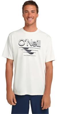 2026 ONeill Herre- Hybrid -T-shirt Med UPF Og Polygiene-teknologi, Grafisk Design, 2850340 - Snow White