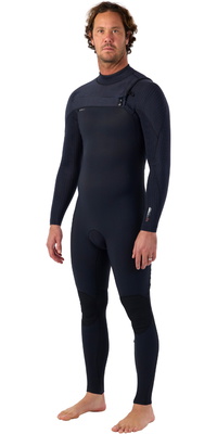 2026 Oneill Menneske Hyperfreak + 5/4mm Chest Zip Våddragt 5345 - Sort