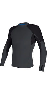 2026 ONeill Herre Hyperfreak 1.5mm Langærmet Bluse 5288  Hærdet Stål / Graphite