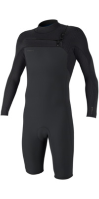 2026 ONeill Herre Hyperfreak 2mm Chest Zip Langærmet Springsuit-våddragt 5496  Hærdet Stål / Graphite