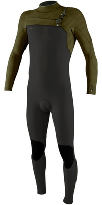 2026 ONeill Herre Hyperfreak 3/2mm + Chest Zip Våddragt 5343 - Raven / Army