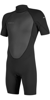 2026 O'Neill Herre Reactor -2 2mm Back Zip Shorty Våddragt 5041B - Black / Black