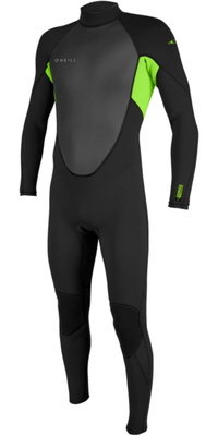 2026 ONeill Herre Reactor -2 3/2mm Back Zip Våddragt 5040B - Black / Day Glow
