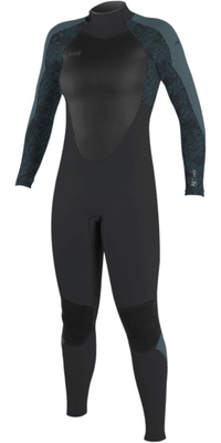 2026 ONeill Womens Epic 3/2mm Back Zip Våddragt 4213B  Hærdet Stål / Shaded Island Sky / Shade
