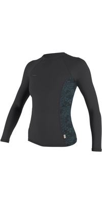 2026 ONeill Womens Hyperfreak Skins Langærmet Lycra-vest 5695 - Tempered Steel / Shaded Island Sky