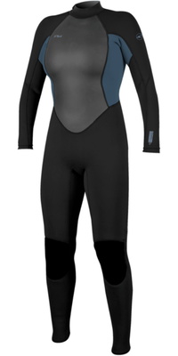 2026 ONeill Dame Reactor -2 3/2mm Back Zip Våddragt 5042B - Black / Copen Blue