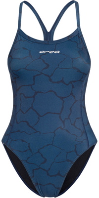 2026 Orca Dame Kerne Ét-stykke Tynd Strimmel Badedragt MS53 - Blue