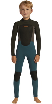 2026 Quiksilver Junior Prologue 4/3mm Back Zip Våddragt EQKW103014 - Midnight Turquoise