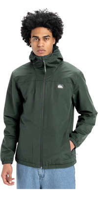 2026 Quiksilver Herrejakke Overcast 3K, Varm Og Vandtæt Med Hætte EQYJK04202 - Trekking Green