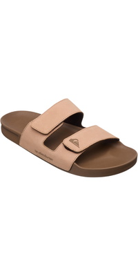 Quiksilver  Herresandal I Rivi-læder Med Dobbelt Justering, 2026, AQYL101256 - Sand