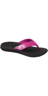 2026 Reef S Santa Ana Sandaler Til Kvinder CJ8827 - Fuchsia Red / Black