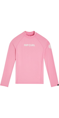 2026 Rip Curl Junior Classic Surf Langærmet Lycra-vest 14DGRV - Begonia Pink