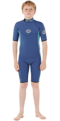 2026 Rip Curl Junior Dawn Patrol 2mm Back Zip Shorty Våddragt 11FBSP - Light Navy