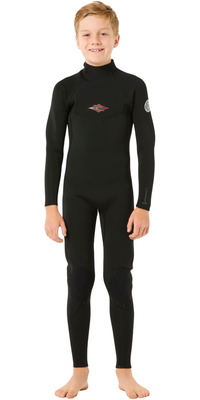 2026 Rip Curl Junior Dawn Patrol 4/3mm Back Zip Våddragt 149BFS - Black
