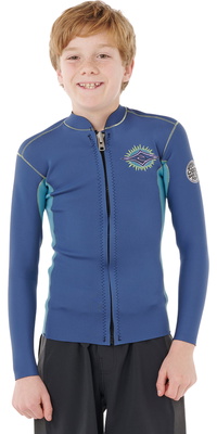 2026 Rip Curl Junior Dawn Patrol Front Zip Neo-jakke 118BWJ - Light Navy