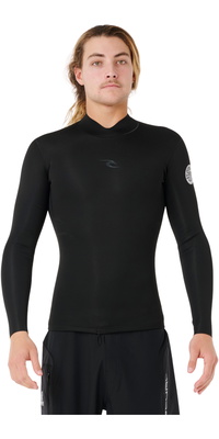 2026 Rip Curl Herre Dawn Patrol 1.5mm Langærmet Jakke 12GMWJ - Black