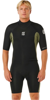 2026 Rip Curl Herre Dawn Patrol 2mm Back Zip Shorty Våddragt 11TMSP - Deep Cactus