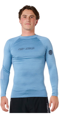 2026 Rip Curl Herre Dawn Patrol UPF Performance Langærmet Lycra-vest 16BMRV - Faded Denim