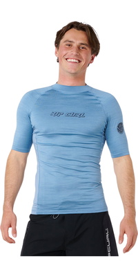 2026 Rip Curl Herre Dawn Patrol UPF Performance Kortærmet Lycra-vest 16CMRV - Faded Denim
