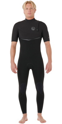 2026 Rip Curl Herre E-Bomb 2/ 2mm Zip Free Våddragt Med Korte ærmer 17XMFS - Black