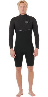 2026 Rip Curl Herre E-Bomb 2mm Zip Free Langærmet Forårsdragt 123MSP - Black