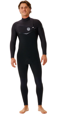 2026 Rip Curl Herre E-Bomb 3/2mm Chest Zip V&aring;ddragt 17SMFS - Black