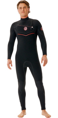 2026 Rip Curl Herre Flashbomb Fusion 3/2mm Chest Zip Våddragt 177MFS - Black