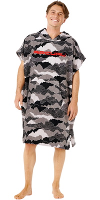 2026 Rip Curl Herre Fun Times-hï¿½ttetrï¿½je Med Hï¿½ndklï¿½de Poncho 01KMTO - Black / Grï¿½