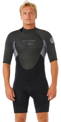 2026 Rip Curl Herre Omega 2mm Back Zip Shorty Våddragt 128MSP - Grey