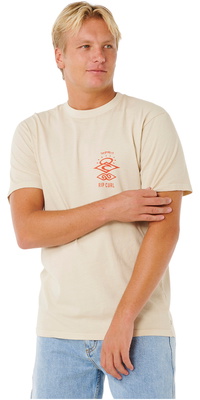 2026 Rip Curl Herre Search Icon Tee 0X9MTE - Vintage White
